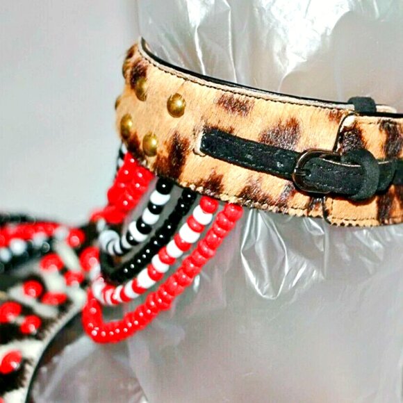 AQUAZZURA Voo Doo Beaded Ankle Strap Flat Sandals sz US 6.5 / IT 36 1/2 $1250 - Picture 7 of 16